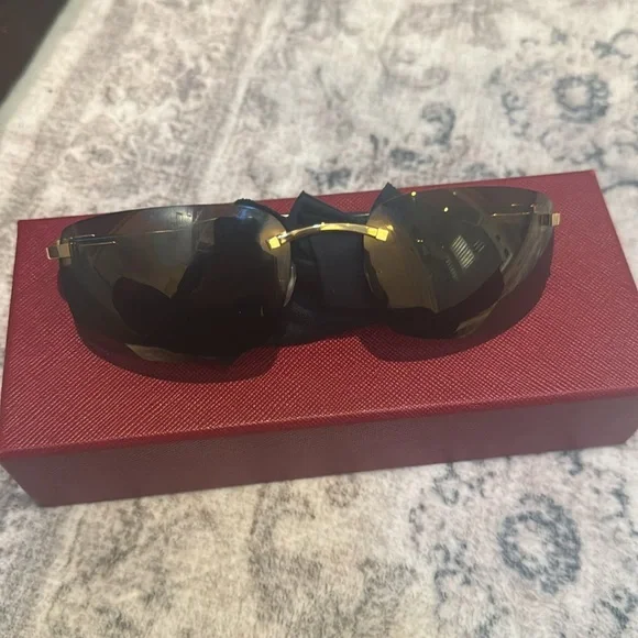 Brand new Cartier buffalo sunglasses.